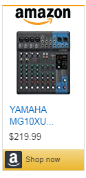 Yamaha MG10XU 10-Input Stereo Mixer with Effects