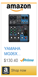 YAMAHA MG06X 6-Input Compact Stereo Mixer with Effects